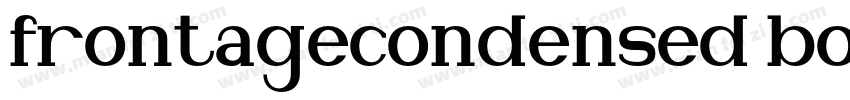 frontagecondensed bold字体转换